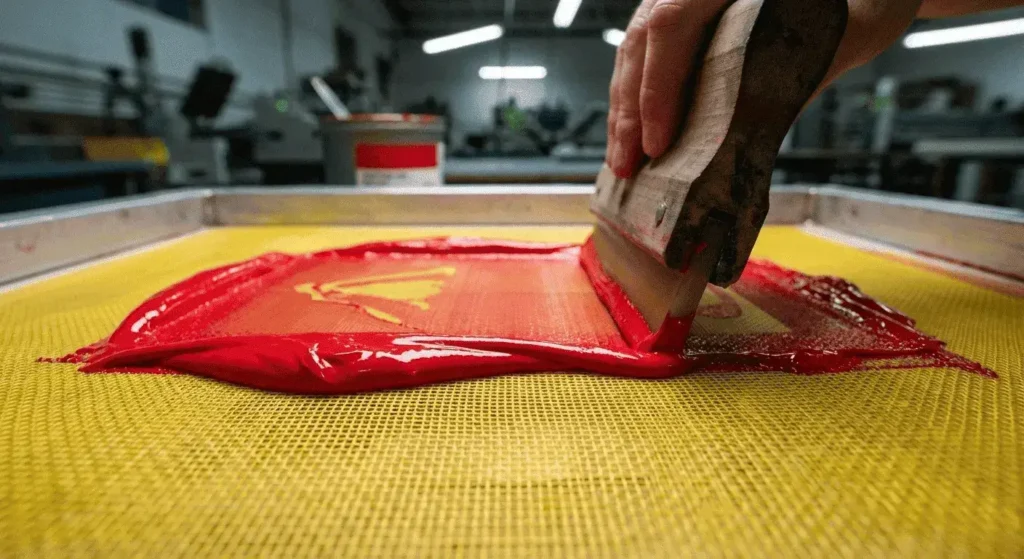 Präzisions-Maschensiebschablone für hochbeständigen Siebdruck von industriellen Overlays.