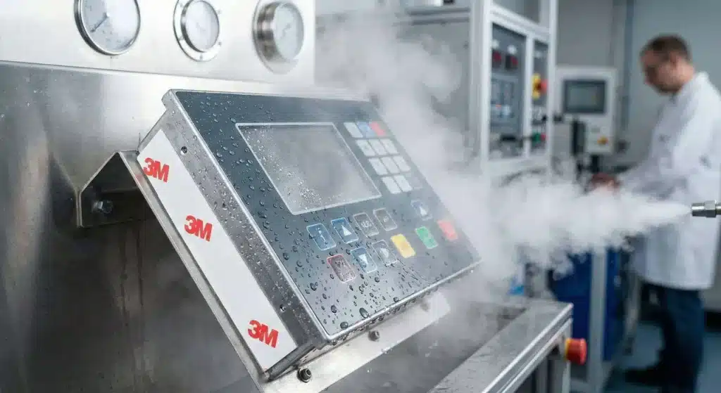 Industrielle Schaltschrankabdeckung wird Umweltbelastungstests unterzogen.