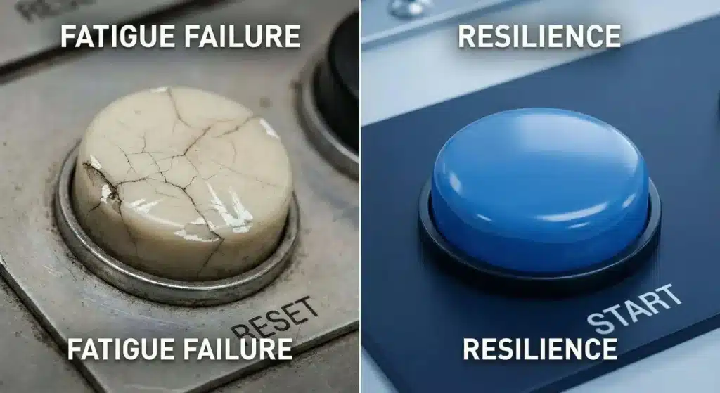 Vergleich der Bruchfestigkeit von Polycarbonat-Prägungen gegenüber einer robusten Polyester-Grafikbeschichtung.