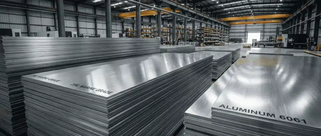 Edelstahl- und Aluminiumbleche für die industrielle Etikettenherstellung.