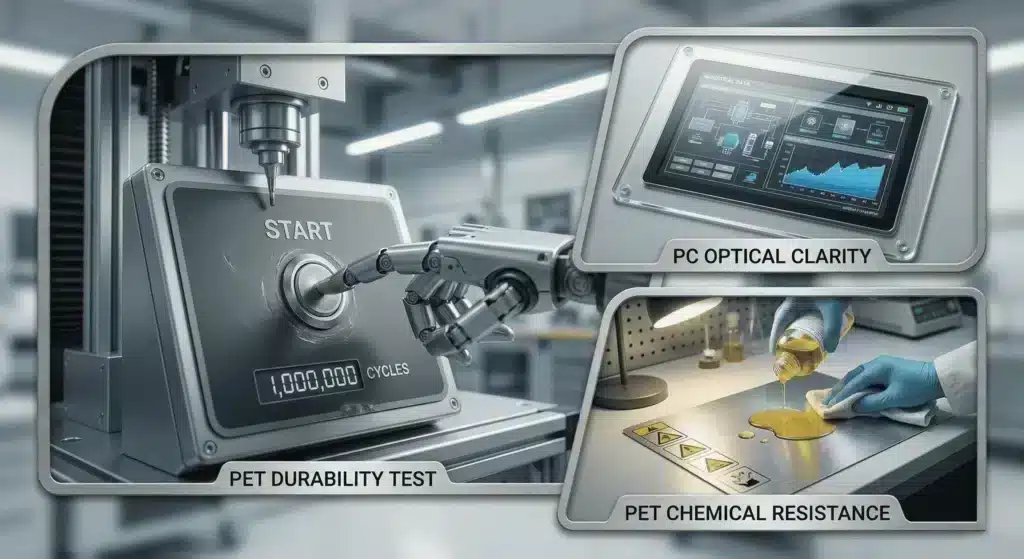 Die große Substratdebatte: Polyester (PET) vs. Polycarbonat (PC) für Ihre Grafikfolie