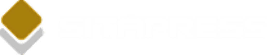 White SITAPRESS brand logo with gold diamond icon, optimized for dark footer backgrounds.
