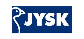 JYSK logo representing our collaboration in creating durable branding and signage solutions for global retail logistics.