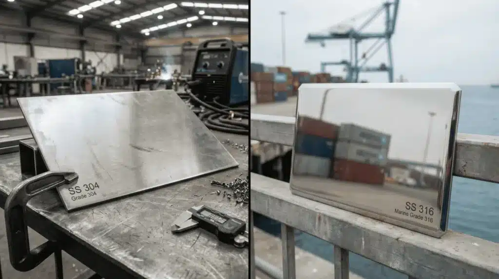 Edelstahl 304 vs. 316: So wählen Sie die beste Güteklasse für industrielle Typenschilder