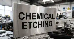 Trawienie chemiczne vs. znakowanie laserowe – głęboko trawiona tabliczka przemysłowa
