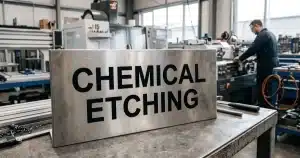 Chemické leptanie vs. laserové značenie – hlboko leptaný priemyselný štítok