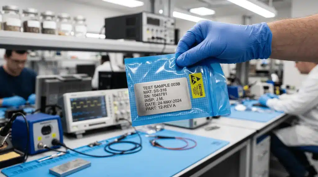 Chemické leptanie vs. laserové značenie – laboratórna kontrola kvality vzorky